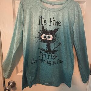 Junior Teal Long Sleeve Shirt